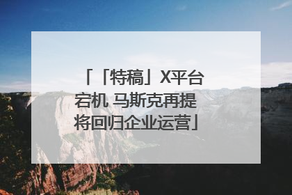 「特稿」X平台宕机 马斯克再提将回归企业运营