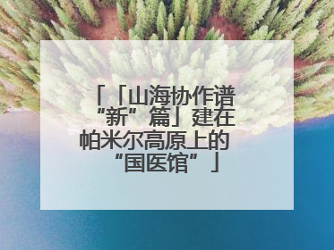 「山海协作谱“新”篇」建在帕米尔高原上的“国医馆”