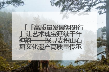 「高质量发展调研行」让艺术瑰宝延续千年神韵——探寻麦积山石窟文化遗产高质量传承保护的奥秘