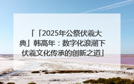 「2025年公祭伏羲大典」韩高年：数字化浪潮下伏羲文化传承的创新之道