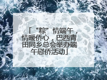 “粽”情端午，情暖侨心，巴西青田同乡总会举办端午慰侨活动
