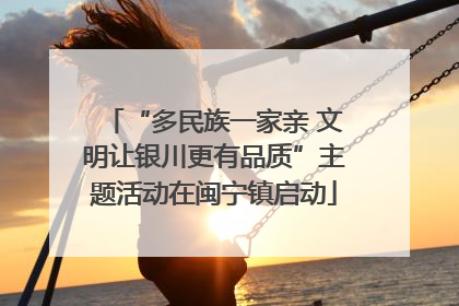 “多民族一家亲 文明让银川更有品质”主题活动在闽宁镇启动