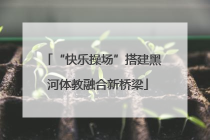 “快乐操场”搭建黑河体教融合新桥梁