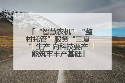 “智慧农机”“整村托管”服务“三夏”生产 向科技要产能筑牢丰产基础