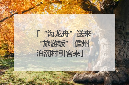 “海龙舟”送来“旅游饭” 儋州泊潮村引客来