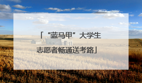 “蓝马甲”大学生志愿者畅通送考路