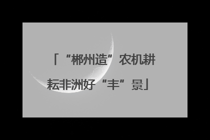 “郴州造”农机耕耘非洲好“丰”景