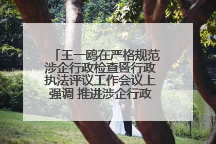 王一鸥在严格规范涉企行政检查暨行政执法评议工作会议上强调 推进涉企行政检查质效大幅提升