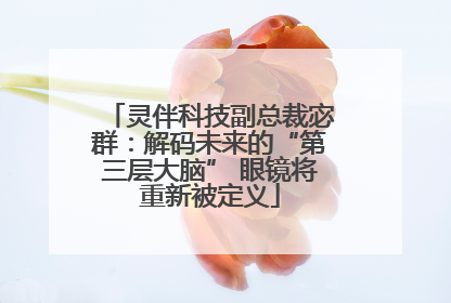 灵伴科技副总裁宓群：解码未来的“第三层大脑” 眼镜将重新被定义