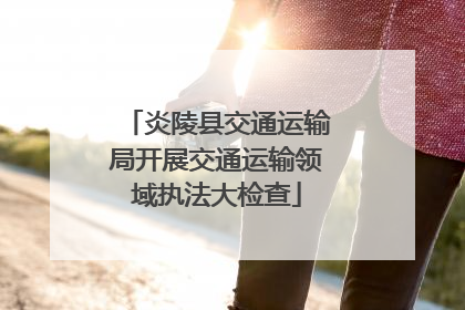 炎陵县交通运输局开展交通运输领域执法大检查