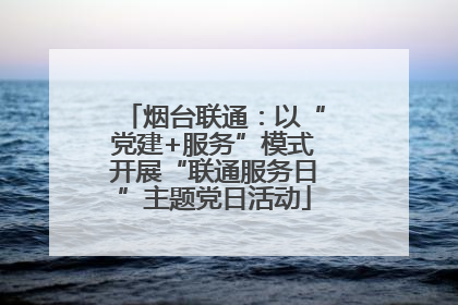 烟台联通：以“党建+服务”模式开展“联通服务日”主题党日活动
