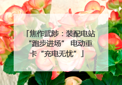 焦作武陟：装配电站“跑步进场” 电动重卡“充电无忧”