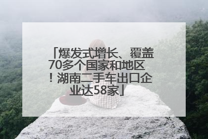 爆发式增长、覆盖70多个国家和地区！湖南二手车出口企业达58家