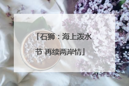 石狮:海上泼水节 再续两岸情