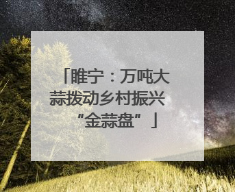 睢宁：万吨大蒜拨动乡村振兴“金蒜盘”
