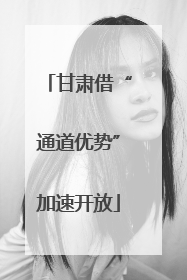 甘肃借“通道优势”加速开放