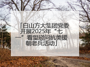 白山方大集团党委开展2025年“七一”看望慰问抗美援朝老兵活动