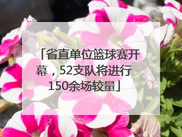 省直单位篮球赛开幕，52支队将进行150余场较量