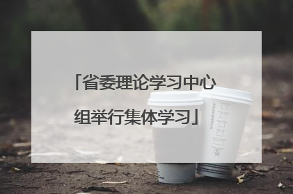 省委理论学习中心组举行集体学习
