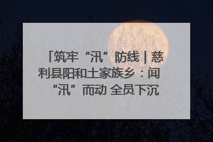 筑牢“汛”防线｜慈利县阳和土家族乡：闻“汛”而动 全员下沉筑牢防汛“安全堤”