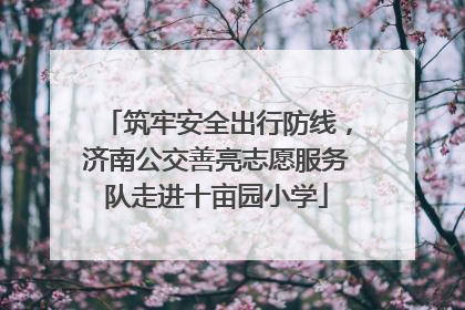 筑牢安全出行防线，济南公交善亮志愿服务队走进十亩园小学