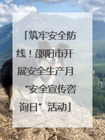 筑牢安全防线！邵阳市开展安全生产月“安全宣传咨询日”活动