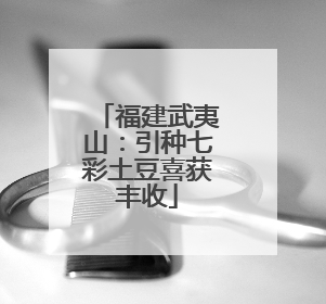 福建武夷山：引种七彩土豆喜获丰收