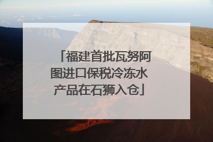 福建首批瓦努阿图进口保税冷冻水产品在石狮入仓