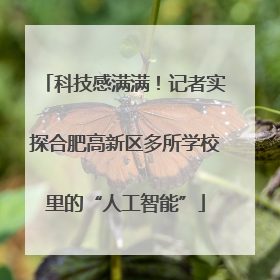 科技感满满！记者实探合肥高新区多所学校里的“人工智能”
