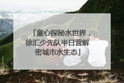 童心探秘水世界，徐汇少先队半日营解密城市水生态