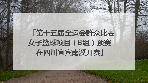 第十五届全运会群众比赛女子篮球项目（B组）预赛在四川宜宾南溪开赛