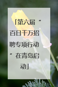 第六届“百日千万招聘专项行动”在青岛启动