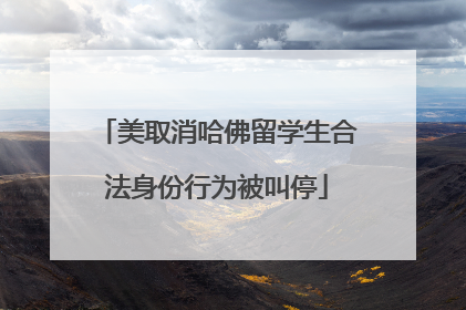 美取消哈佛留学生合法身份行为被叫停