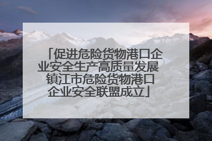 促进危险货物港口企业安全生产高质量发展 镇江市危险货物港口企业安全联盟成立
