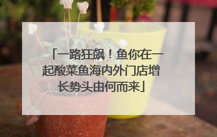一路狂飙！鱼你在一起酸菜鱼海内外门店增长势头由何而来