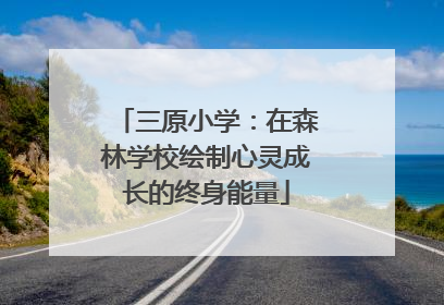 三原小学：在森林学校绘制心灵成长的终身能量