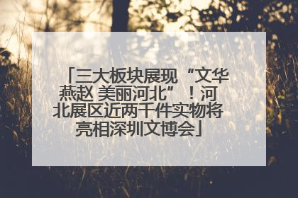 三大板块展现“文华燕赵 美丽河北”！河北展区近两千件实物将亮相深圳文博会