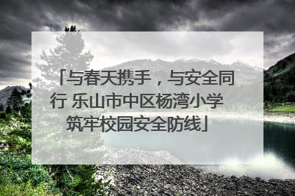 与春天携手，与安全同行 乐山市中区杨湾小学筑牢校园安全防线