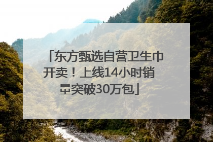 东方甄选自营卫生巾开卖！上线14小时销量突破30万包