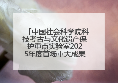 中国社会科学院科技考古与文化遗产保护重点实验室2025年度首场重大成果发布会在京举行