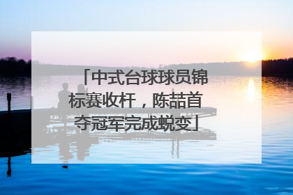 中式台球球员锦标赛收杆，陈喆首夺冠军完成蜕变