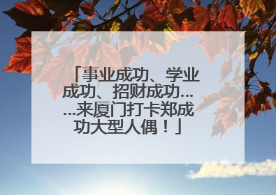 事业成功、学业成功、招财成功……来厦门打卡郑成功大型人偶！