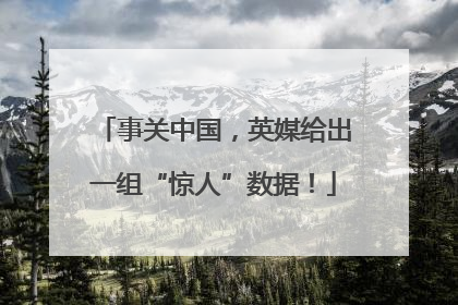 事关中国，英媒给出一组“惊人”数据！