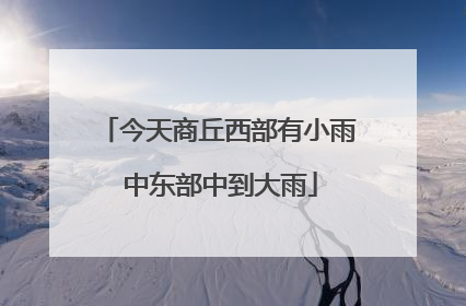 今天商丘西部有小雨 中东部中到大雨