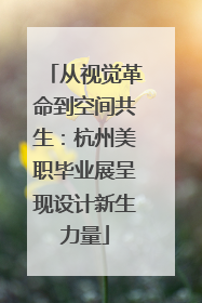 从视觉革命到空间共生：杭州美职毕业展呈现设计新生力量