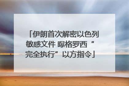伊朗首次解密以色列敏感文件 曝格罗西“完全执行”以方指令