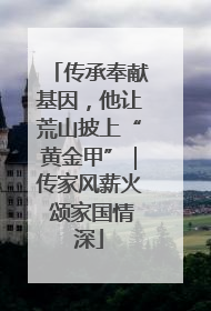 传承奉献基因，他让荒山披上“黄金甲”｜传家风薪火 颂家国情深