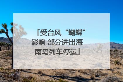 受台风“蝴蝶”影响 部分进出海南岛列车停运