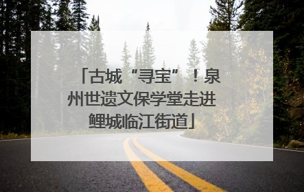 古城“寻宝”！泉州世遗文保学堂走进鲤城临江街道