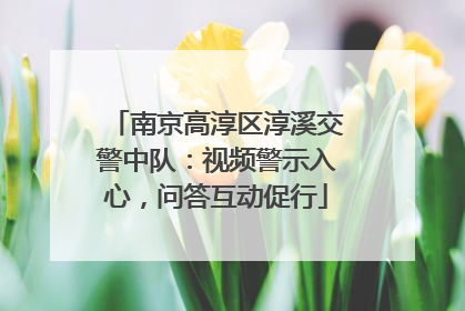 南京高淳区淳溪交警中队：视频警示入心，问答互动促行